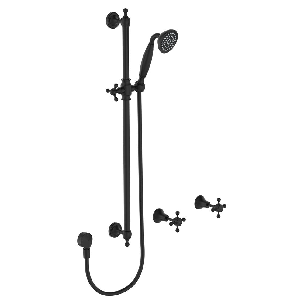 Fienza Lillian Rail Shower Set, Matte Black