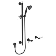 Fienza Lillian Lever Rail Shower Set, Matte Black/White