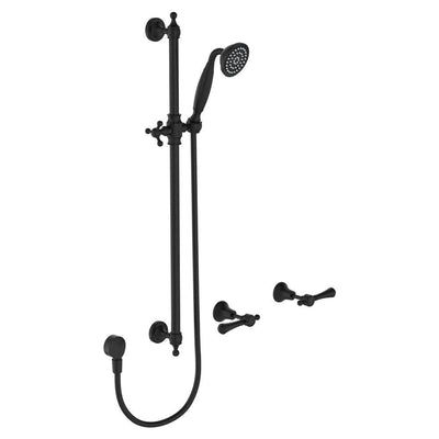 Fienza Lillian Lever Rail Shower Set, Matte Black