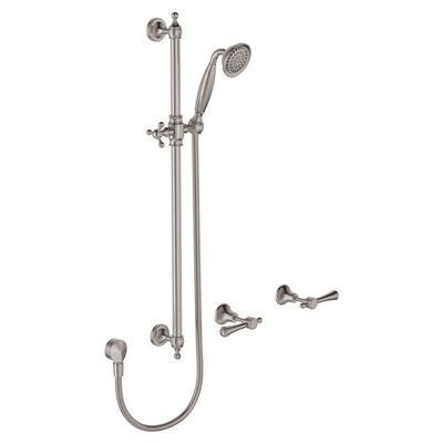 Fienza Lillian Lever Rail Shower Set, Brushed Nickel
