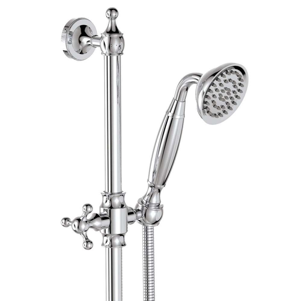 Fienza Lillian Lever Rail Shower Set, Chrome/White
