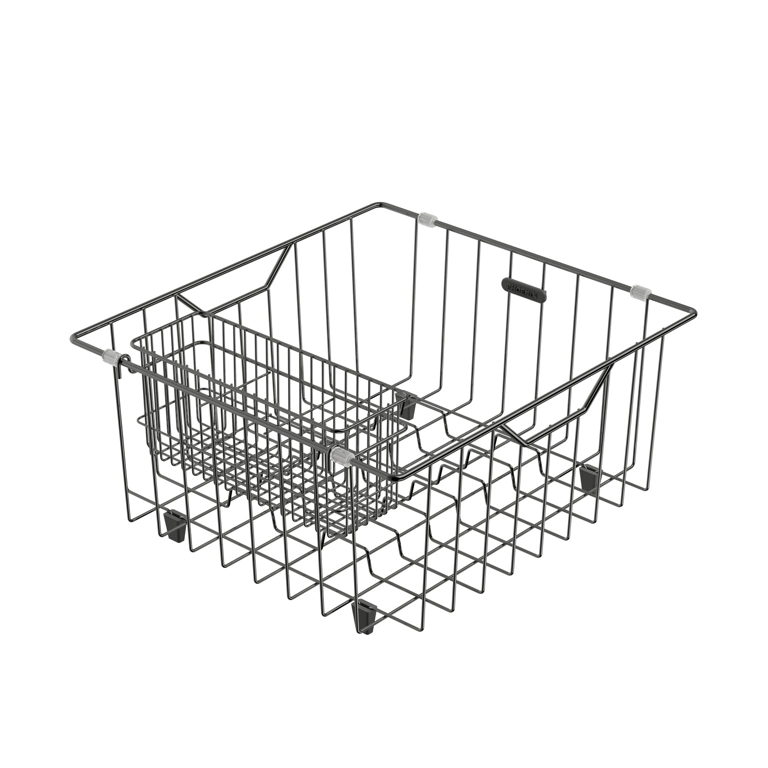 Phoenix Wire Basket, Brushed Carbon