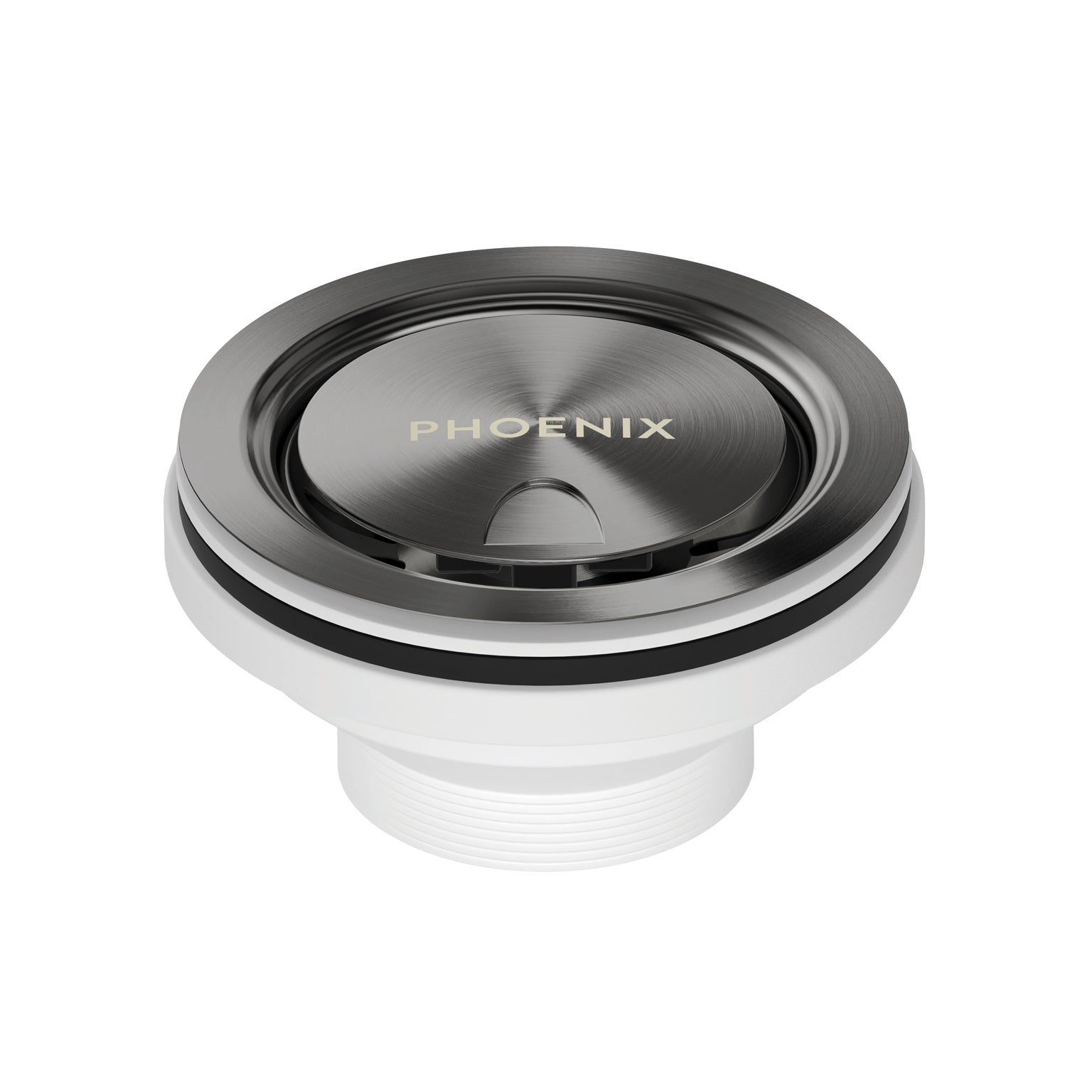 Phoenix 50mm Covered Sink Basket Waste, Brushed Carbon