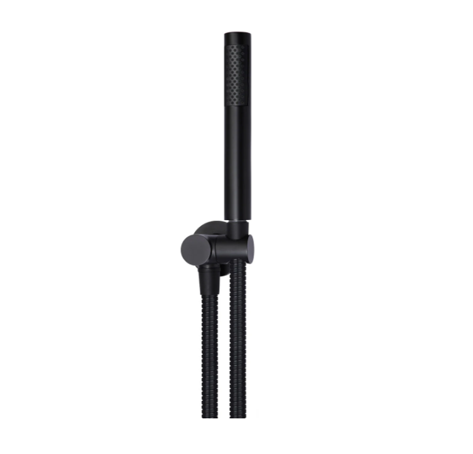 Meir Round Hand Shower on Swivel Bracket, Matte Black