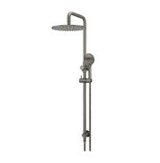 Meir Round Combination Shower Rail 300mm Rose, Three Function Hand Shower, Shadow