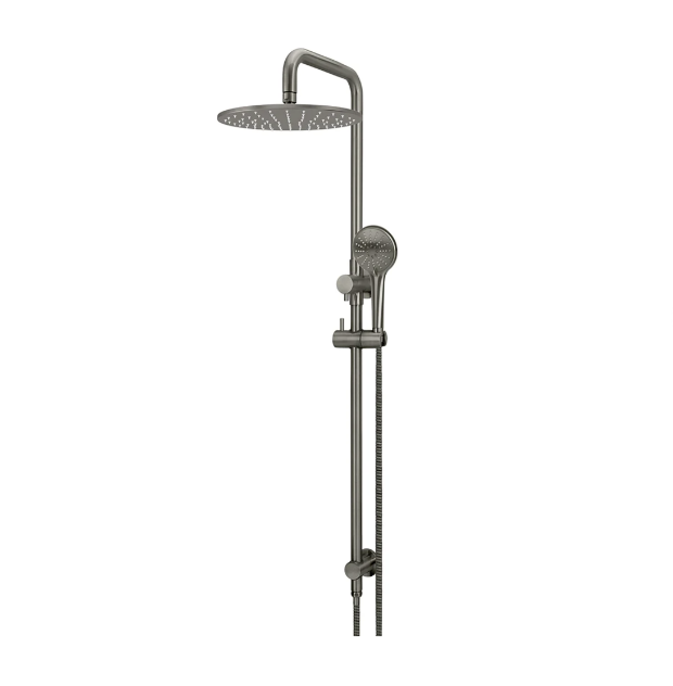 Meir Round Combination Shower Rail 300mm Rose, Three Function Hand Shower, Shadow