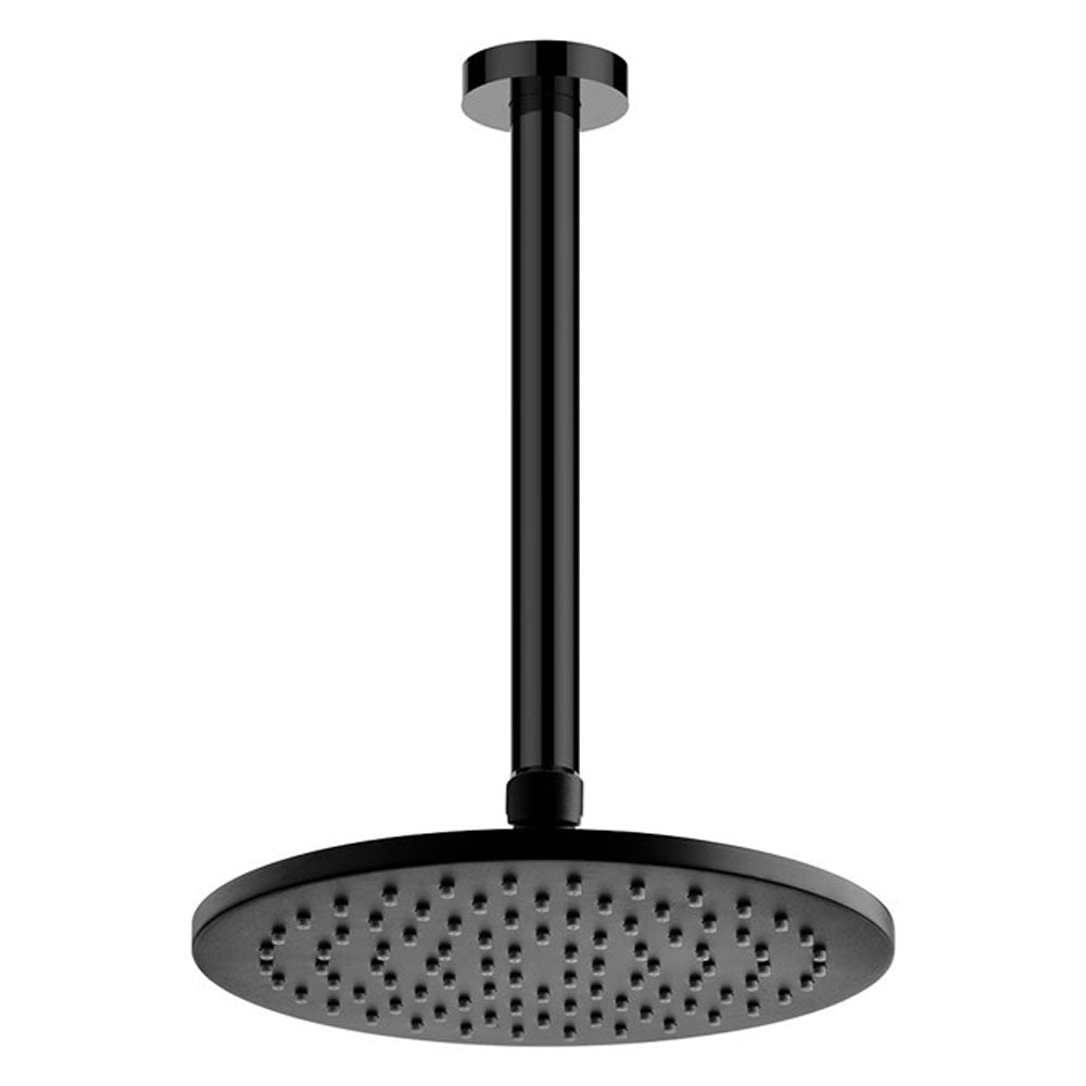 Fienza Starry 200mm Round Shower Head, Matte Black
