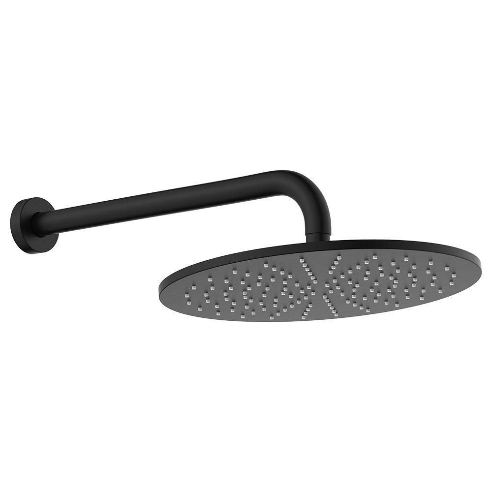 Fienza Empire Slim Shower Arm Set, Matte Black
