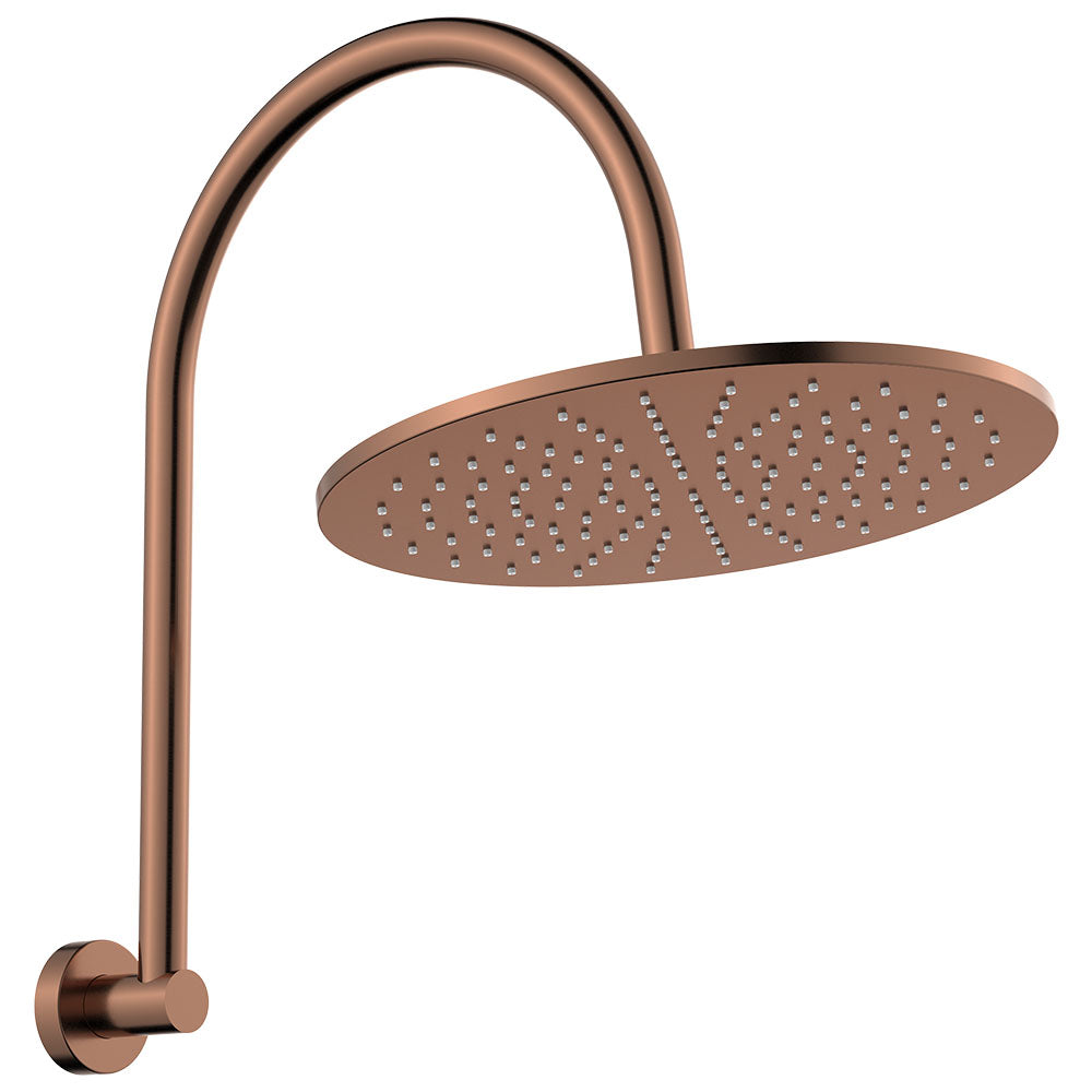 Fienza Empire Slim Curved Shower Arm Set, Brushed Copper