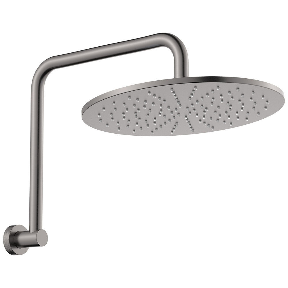 Fienza Empire Slim Gooseneck Shower Arm Set, Gun Metal