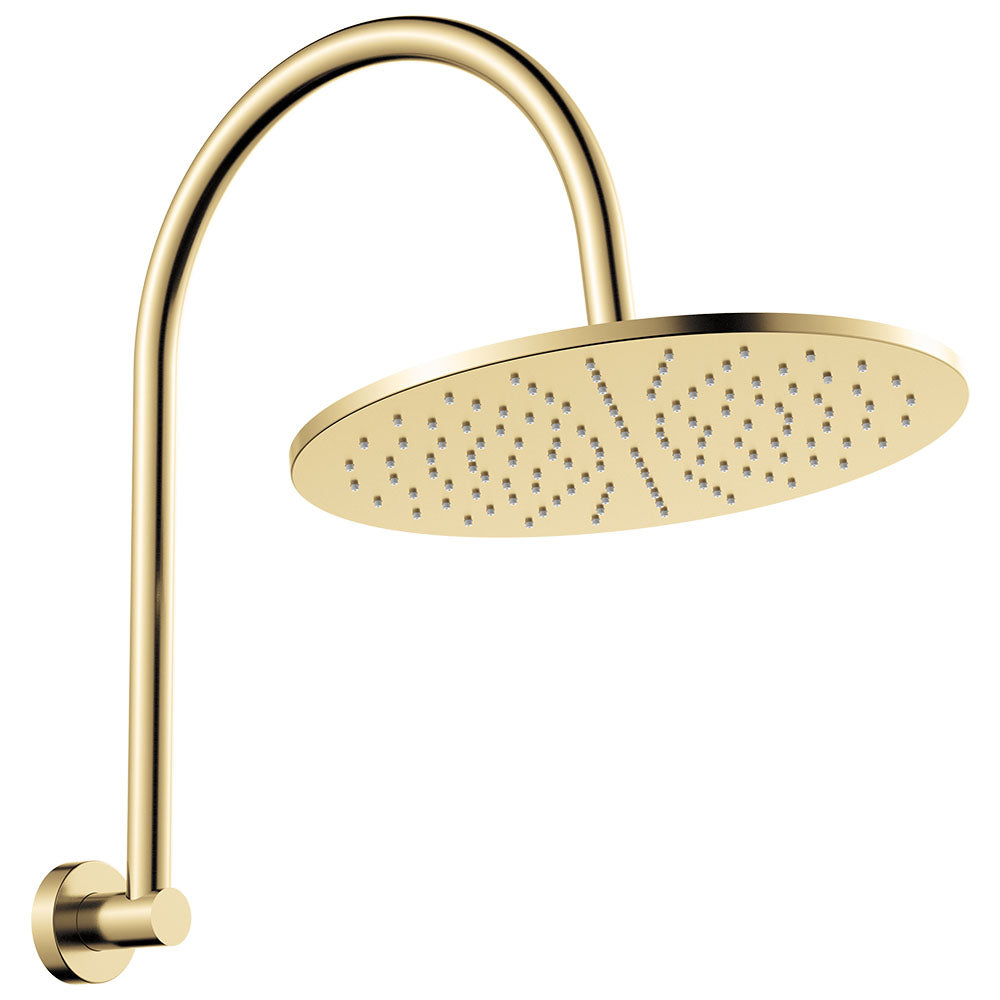 Fienza Empire Slim Curved Shower Arm Set, Urban Brass