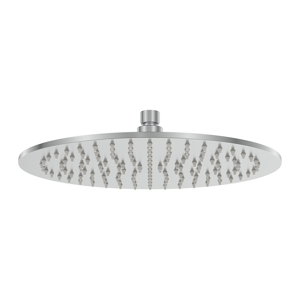 Fienza Kaya 300mm Round Shower Head For Kaya Outdoor Showers 6mm Thick, Brushed Stainless Steel