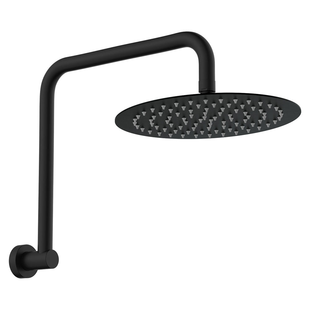 Fienza Kaya/Hustle Gooseneck Shower Arm Set, Matte Black