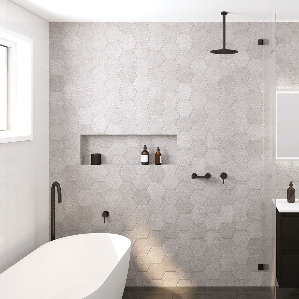 Fienza Kaya/Hustle Shower Ceiling Dropper Set, Matte Black