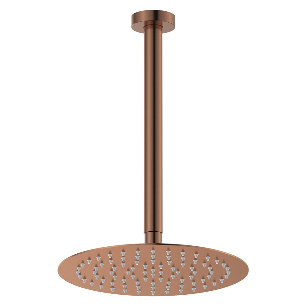 Fienza Kaya Shower Ceiling Dropper Set, Brushed Copper