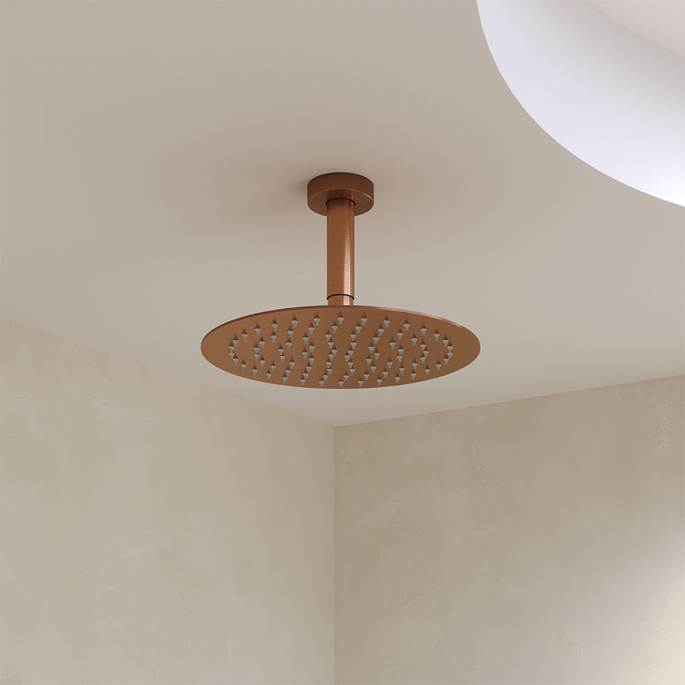 Fienza Kaya Round Shower Head 250mm, Brushed Copper