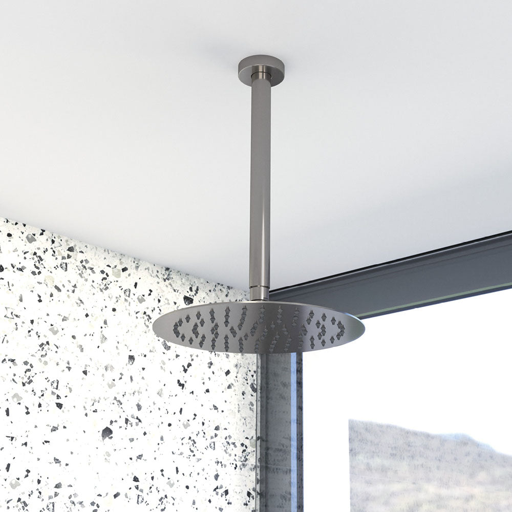 Fienza Kaya Shower Ceiling Dropper Set, Gun Metal