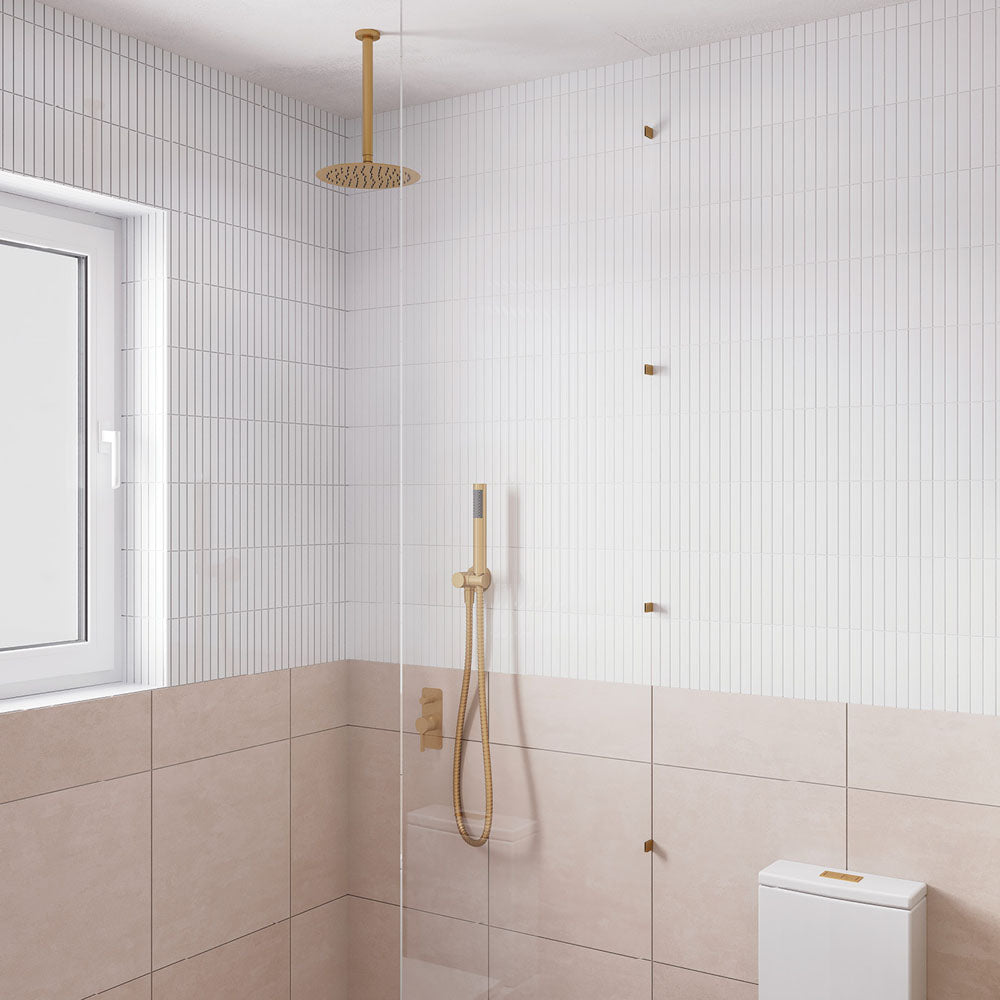 Fienza Kaya/Hustle Shower Ceiling Dropper Set, Urban Brass