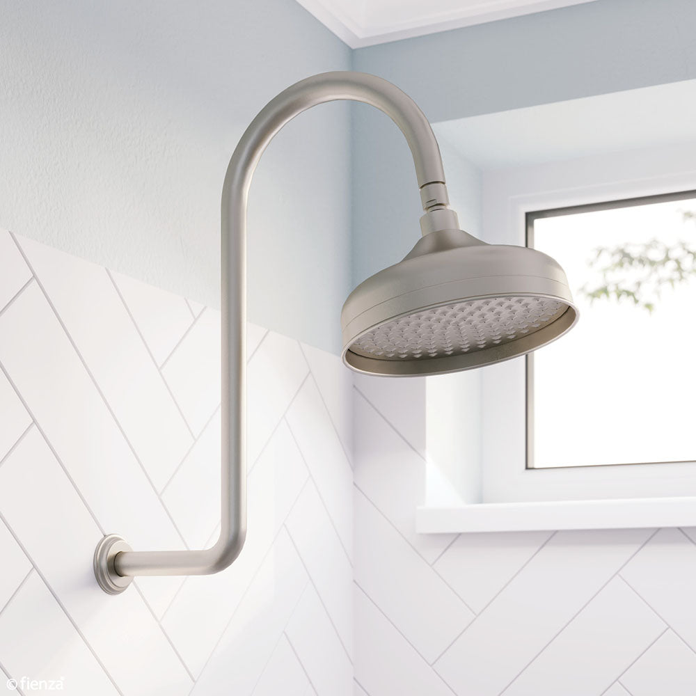 Fienza Lillian Shower Arm And Head Set, Brushed Nickel