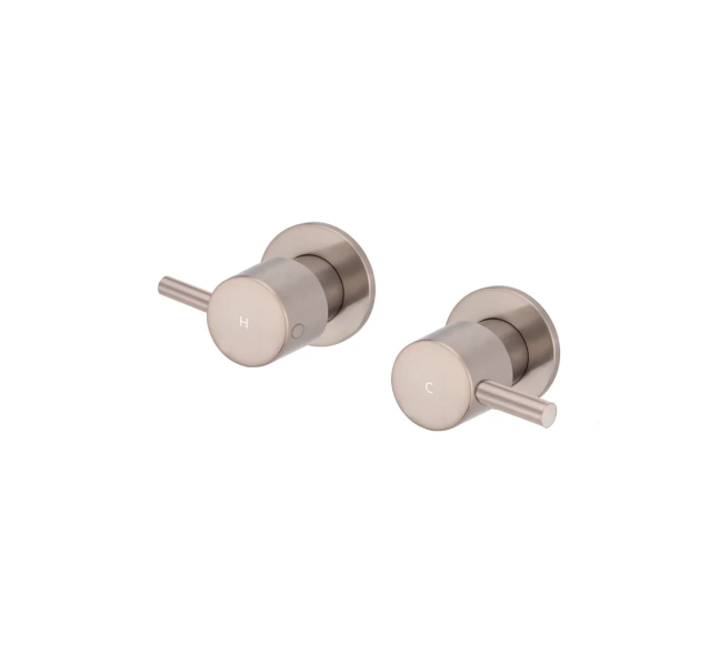 Meir Round Quarter Turn Wall Top Assemblies, Champagne