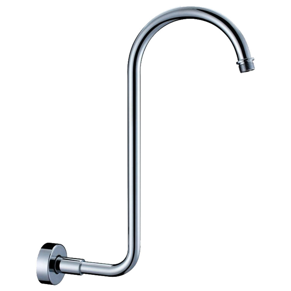Fienza Round Fixed Swan-Neck Shower Arm, Chrome