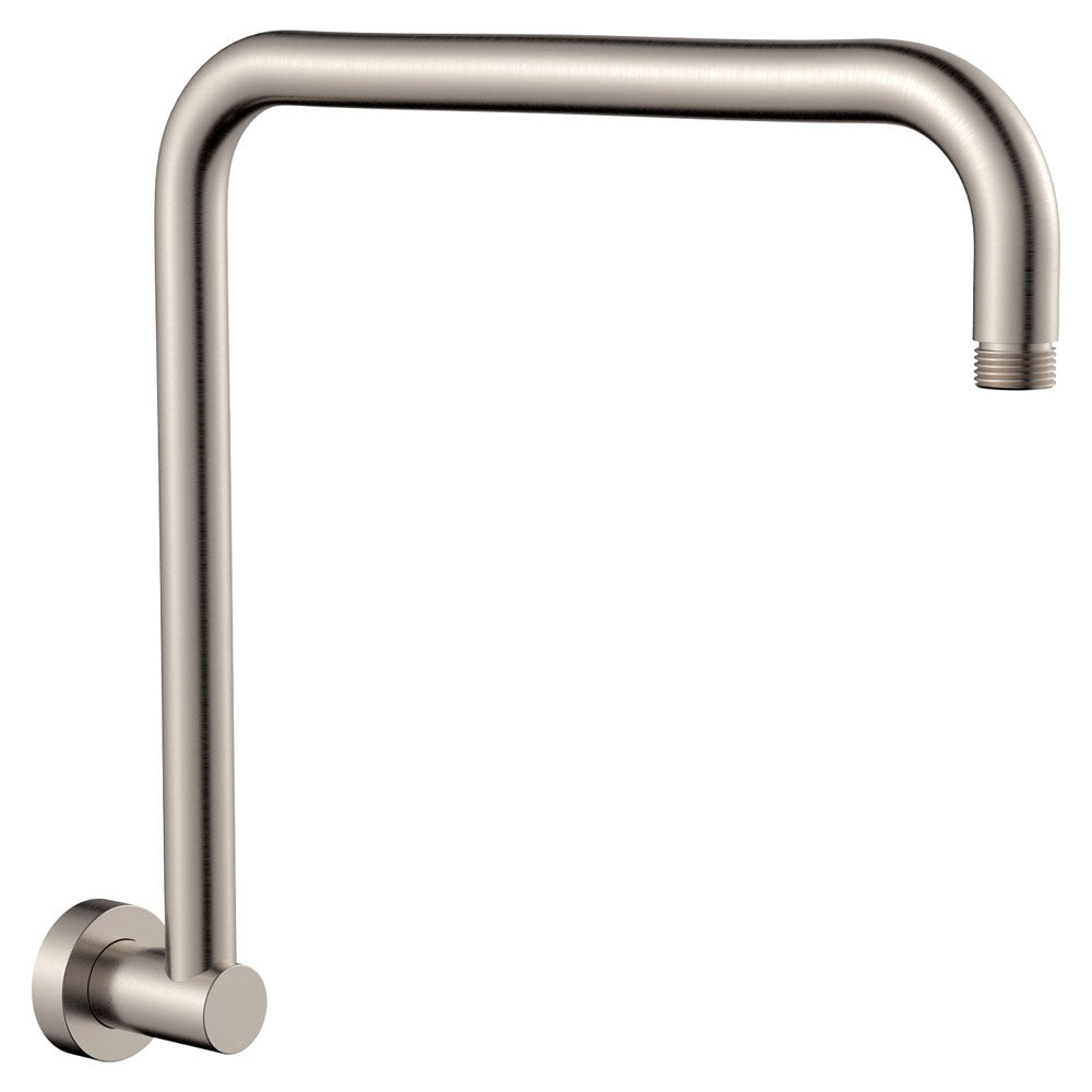 Fienza Round Gooseneck Shower Arm, Brushed Nickel