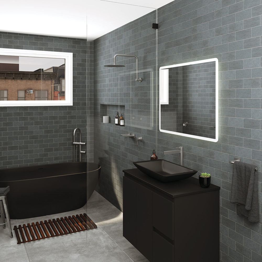 Fienza Round Gooseneck Shower Arm, Gun Metal