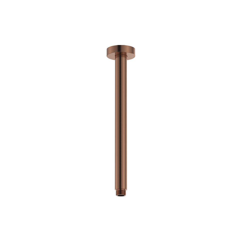 Fienza Round 300mm Shower Dropper, Brushed Copper