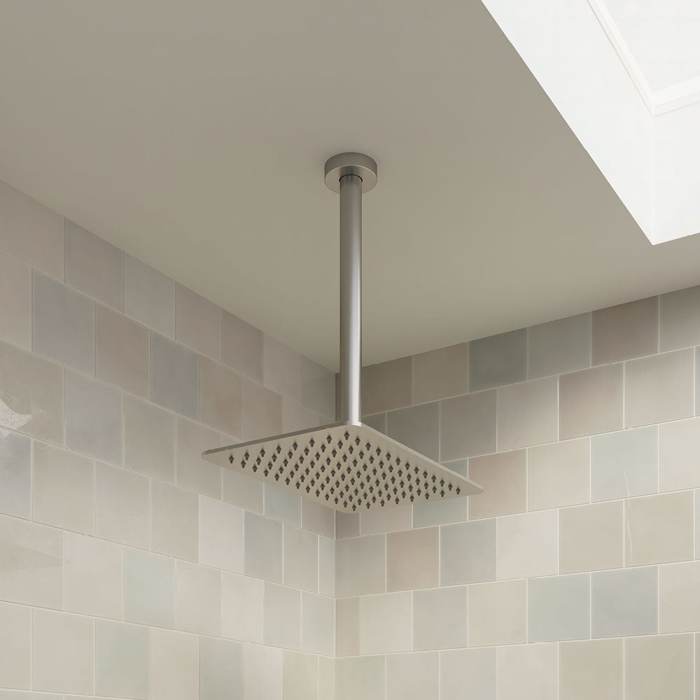 Fienza Round 300mm Shower Dropper, Brushed Nickel