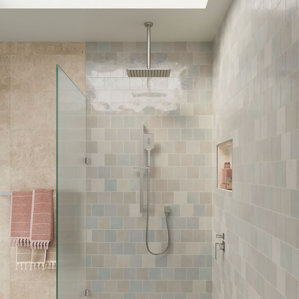 Fienza Round 300mm Shower Dropper, Brushed Nickel