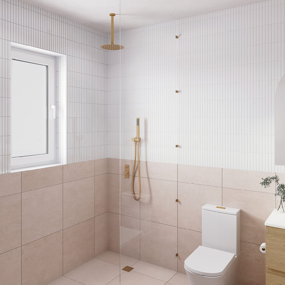Fienza Round 300mm Shower Dropper, Urban Brass
