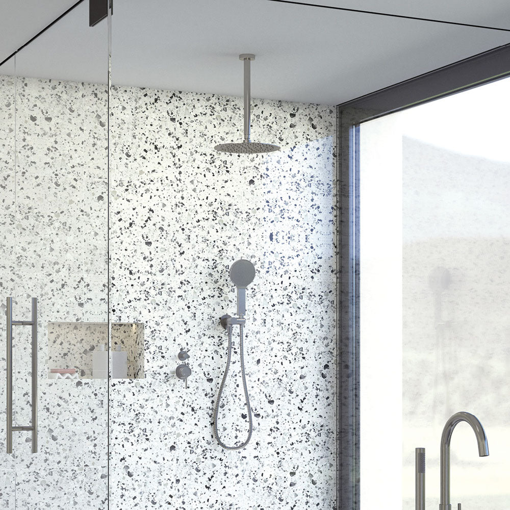 Fienza Round 300mm Shower Dropper, Gun Metal