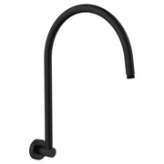 Fienza Round Curved Shower Arm, Matte Black