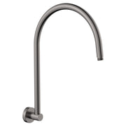 Fienza Round Curved Shower Arm, Gun Metal