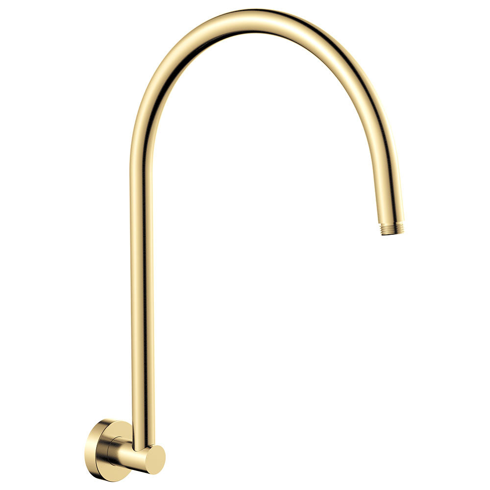 Fienza Round Curved Shower Arm, Urban Brass