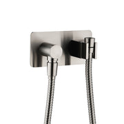 Fienza Soft Square Hand Shower Bracket With Hose, Brushed Nickel