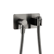 Fienza Soft Square Hand Shower Bracket With Hose, Gun Metal