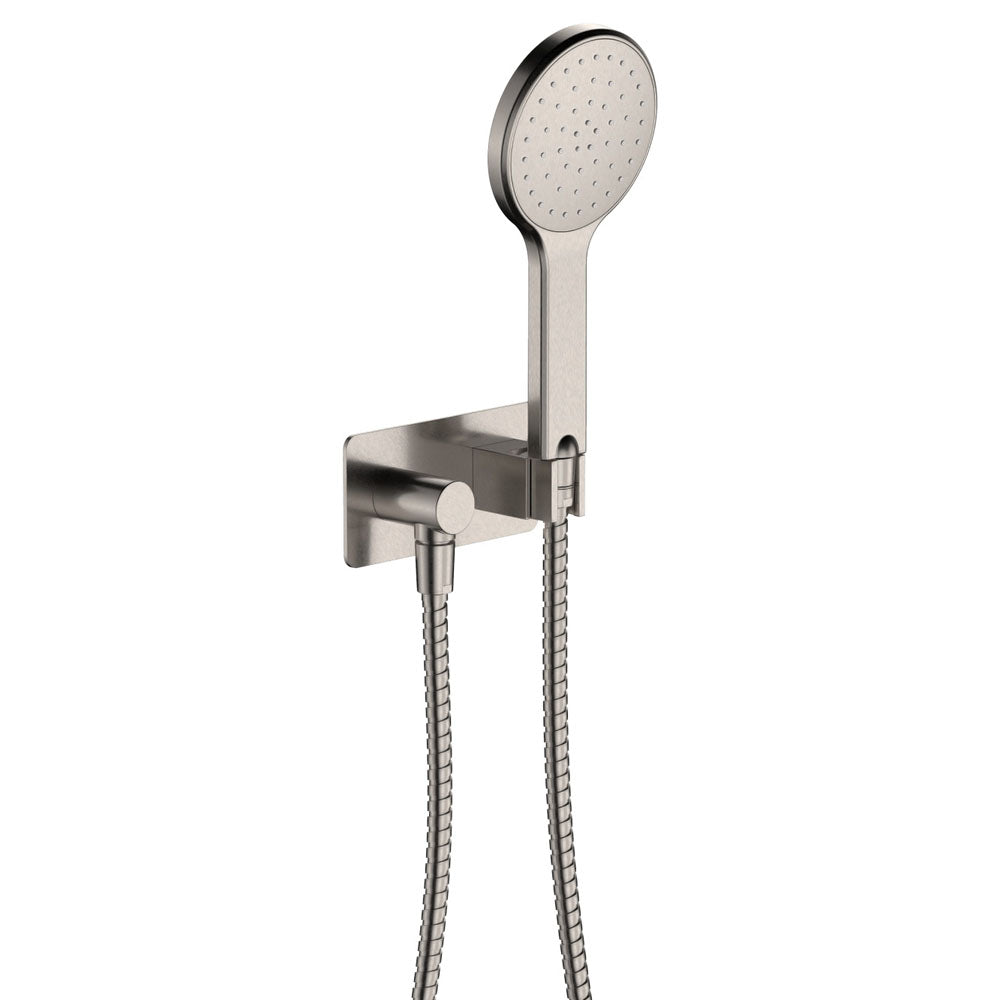 Fienza Kaya Hand Shower Soft Square Plate, Brushed Nickel