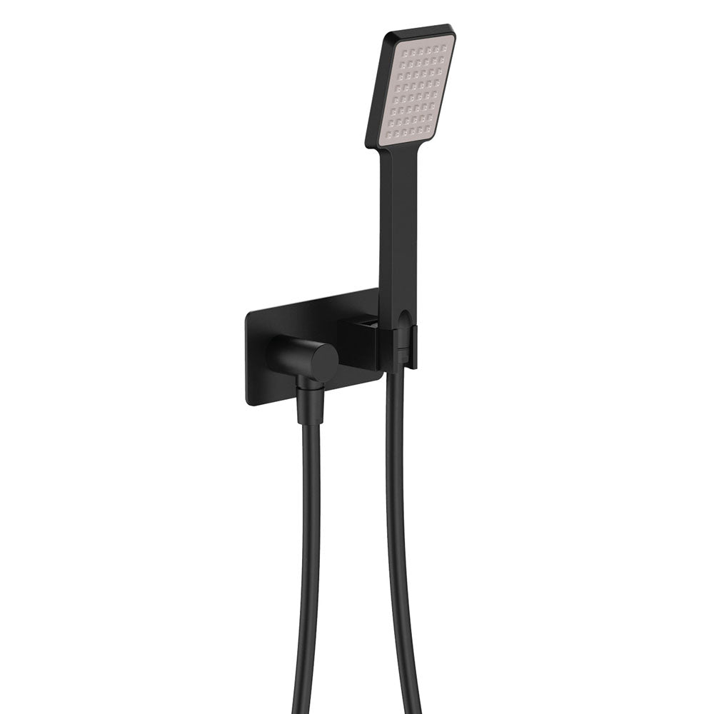 Fienza Koko Hand Shower Rectangular Plate, Matte Black