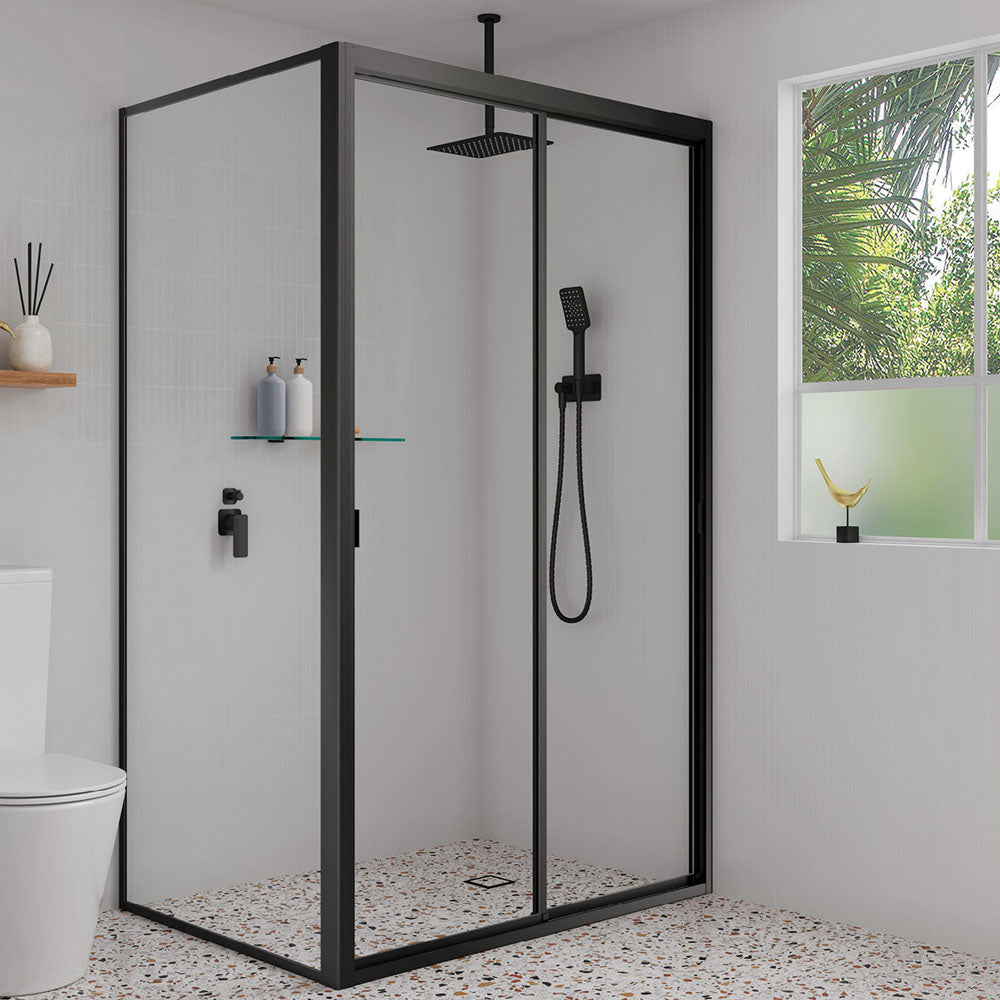 Fienza Tono Hand Shower Soft Square Plate, Matte Black