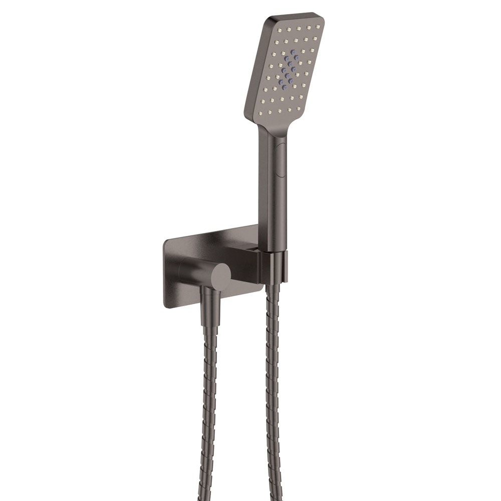 Fienza Tono Hand Shower Soft Square Plate, Gun Metal