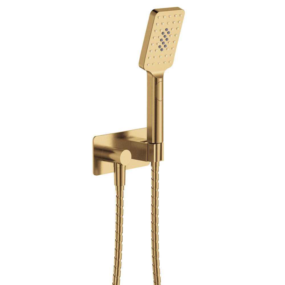 Fienza Tono Hand Shower Soft Square Plate, Urban Brass
