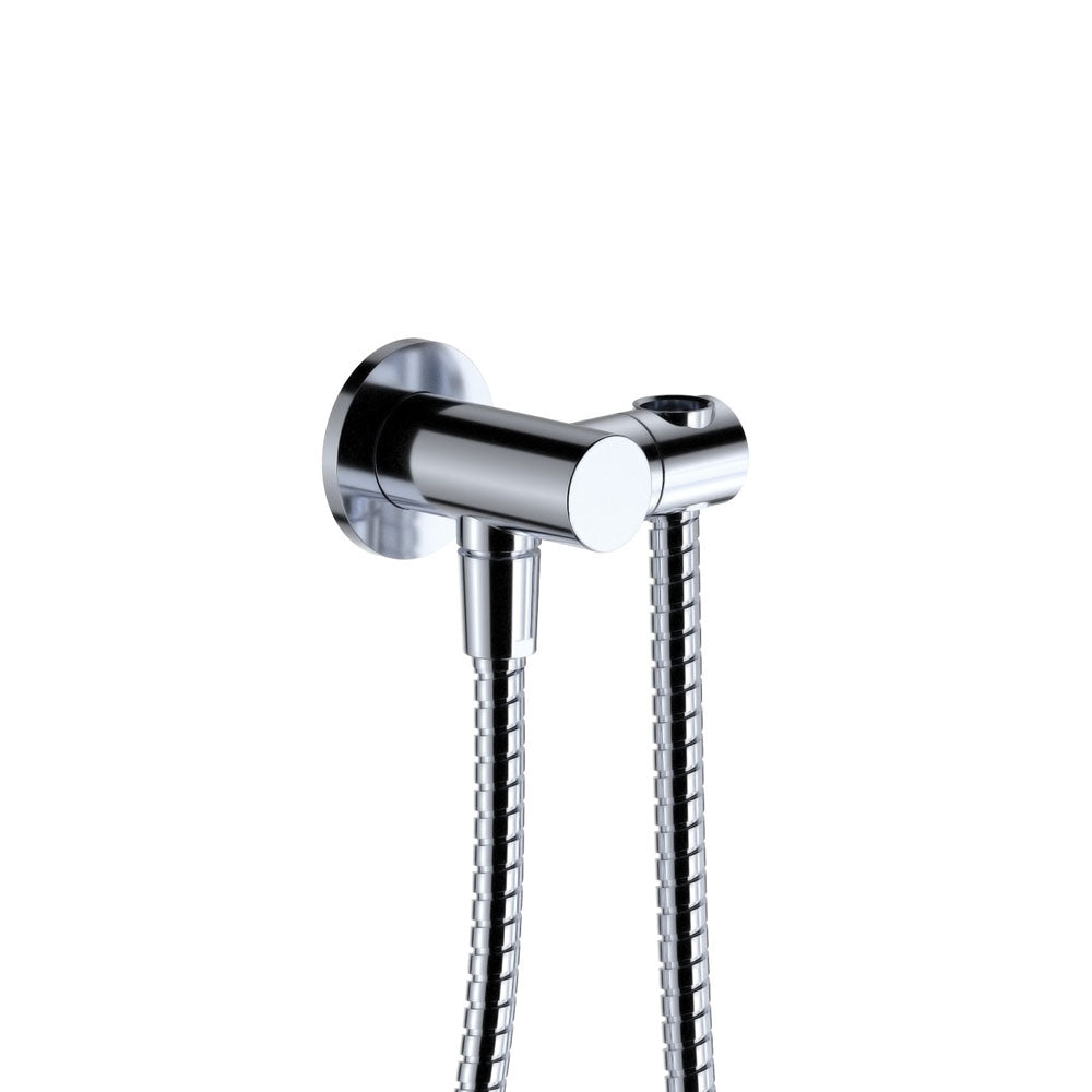 Fienza Round Hand Shower Bracket With Hose, Chrome