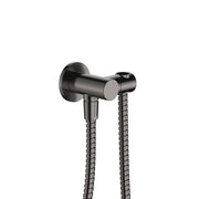 Fienza Round Hand Shower Bracket With Hose, Gun Metal