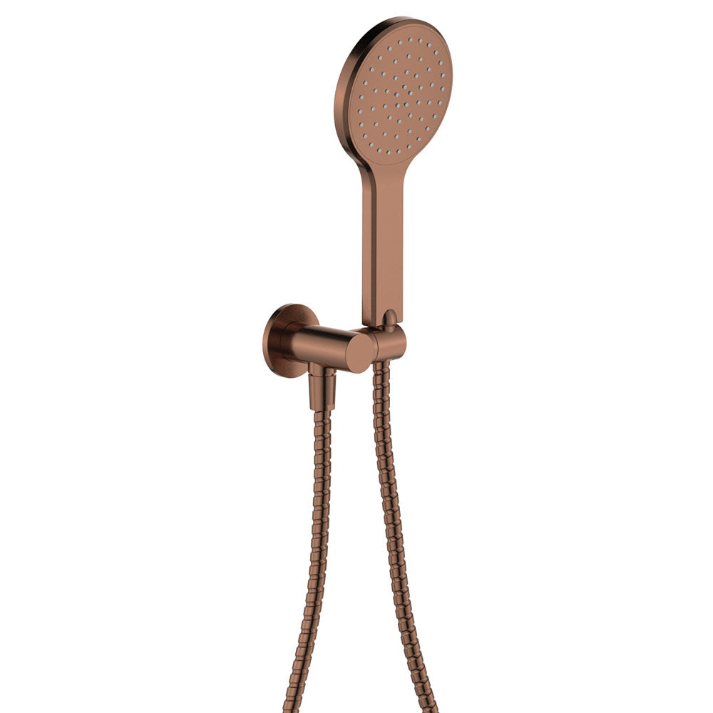 Fienza Kaya Hand Shower Round Plate, Brushed Copper