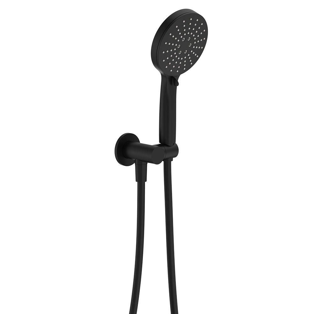 Fienza Empire Slim Hand Shower Round Plate, Matte Black