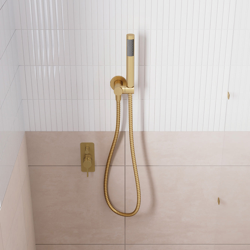 Fienza Kaya/Hustle Slimline Hand Shower Round Plate, Urban Brass