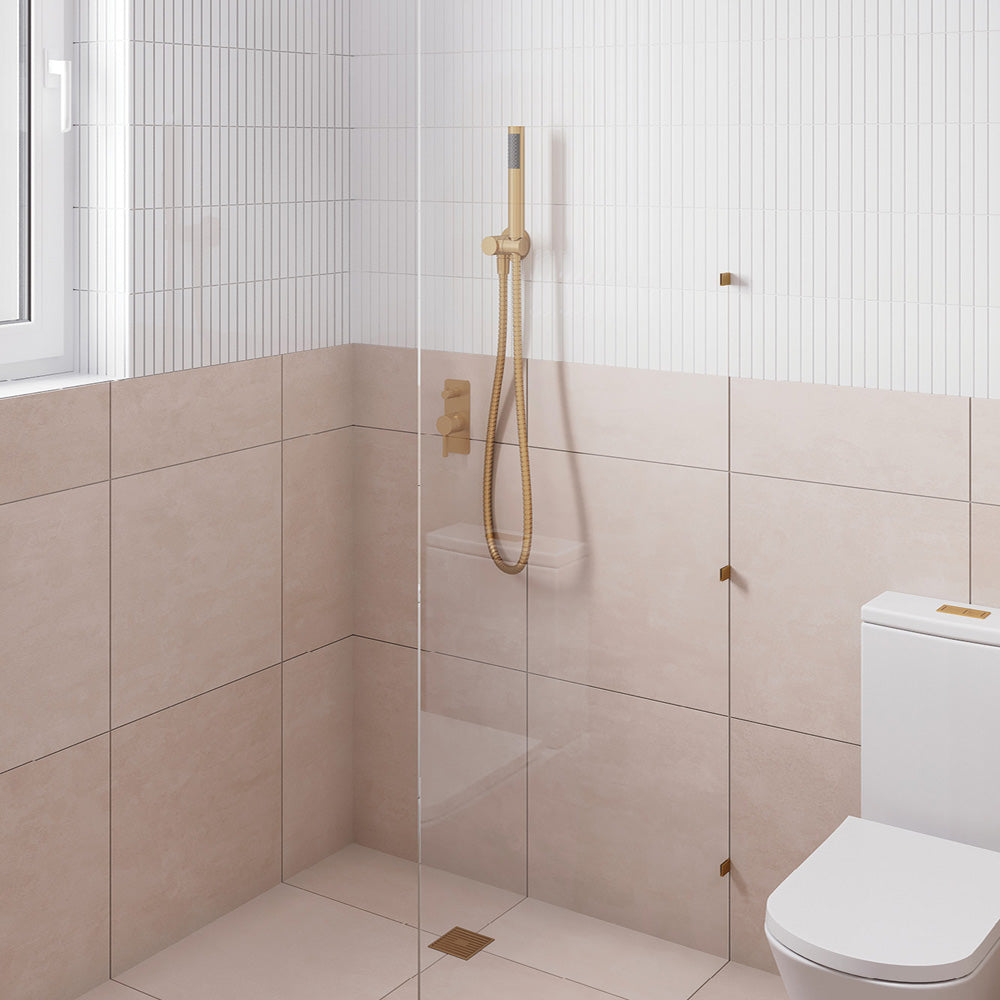 Fienza Kaya/Hustle Slimline Hand Shower Round Plate, Urban Brass