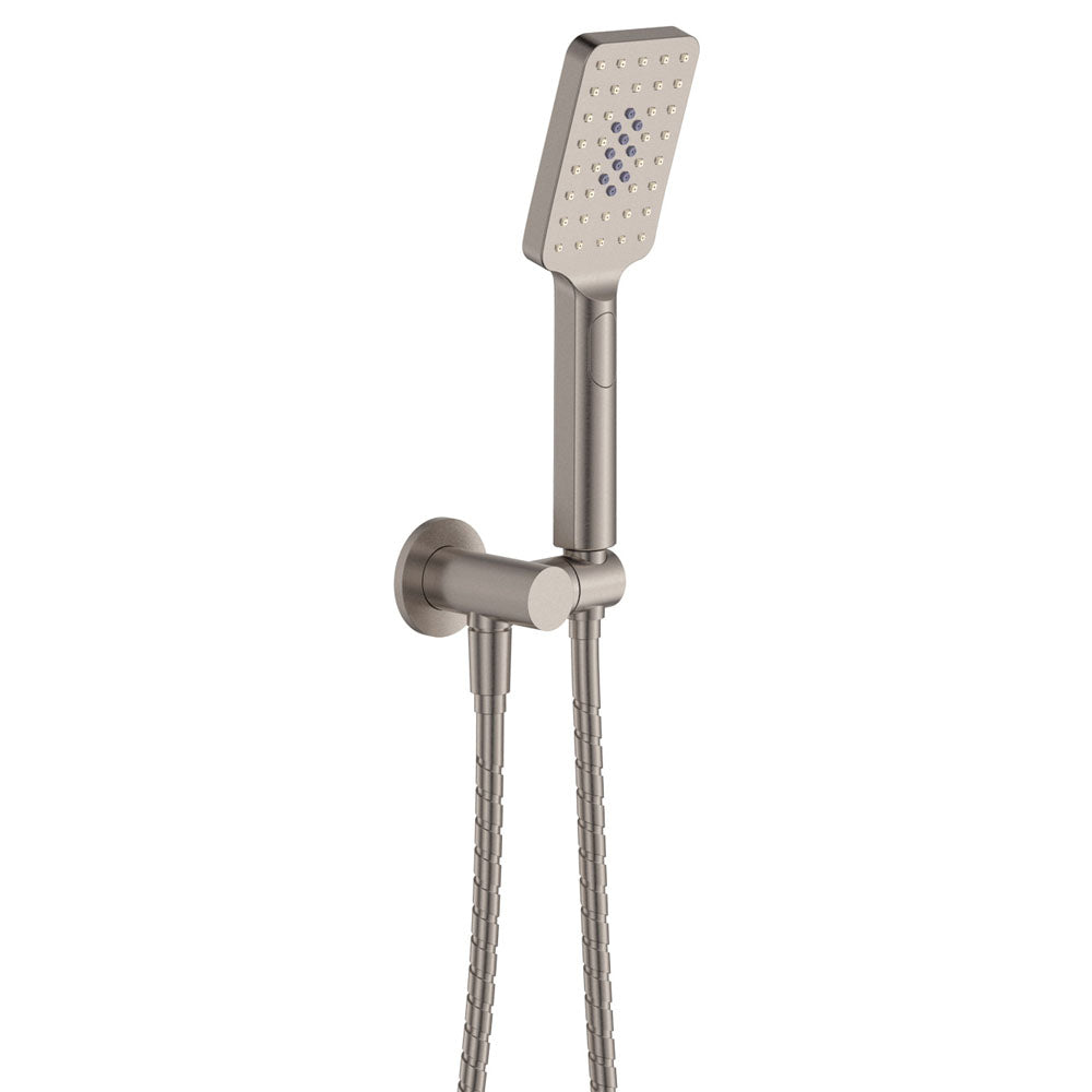 Fienza Tono Hand Shower Round Plate, Brushed Nickel