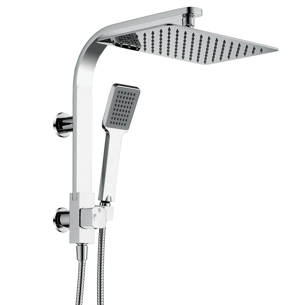 Fienza Koko Twin Half Rail Shower, Chrome